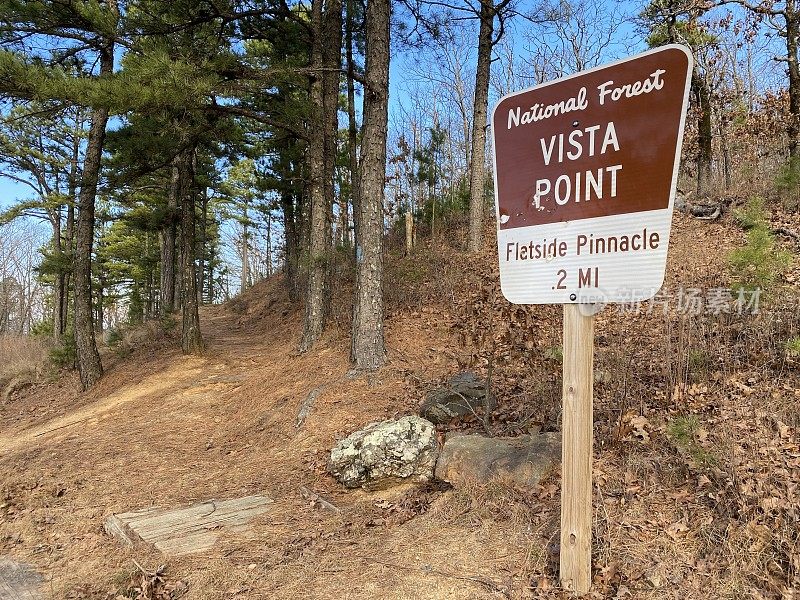 Flatside Pinnacle National Forest Vista Point标志